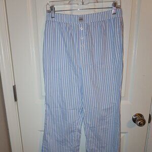 Blue Striped Boxer Pants